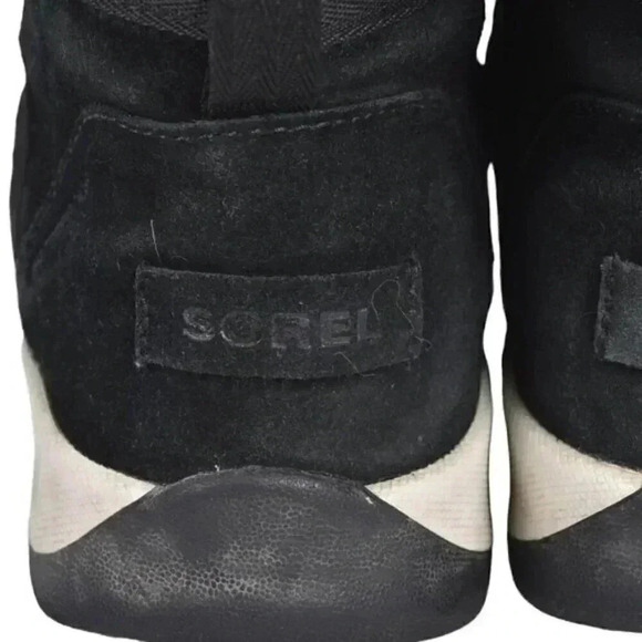 Sorel Whitney II Flurry Waterproof Boot Suede Insulated Black Size 8 - Picture 10 of 14